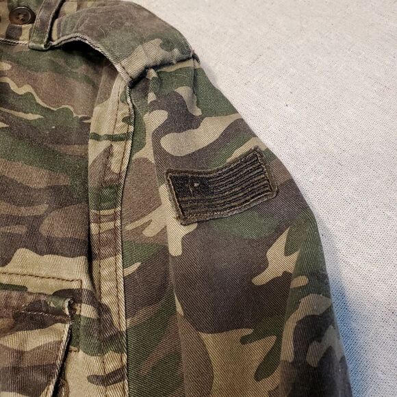 Lazer Camouflage Button Up Military Style Shirt Size S - Picture 5 of 12